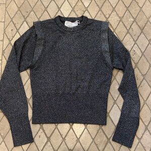 Frame Denim Shimmering Charcoal Sweater